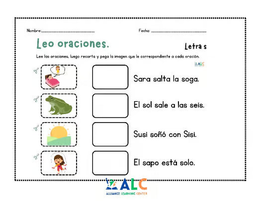27 Hojas de Lecturas de Oraciones | 27 Spanish Reading Sentences