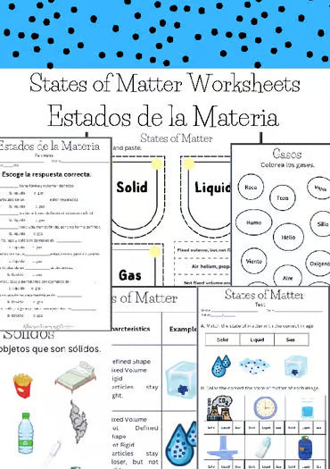 Estados de la materia- States of Matter- Spanish and English