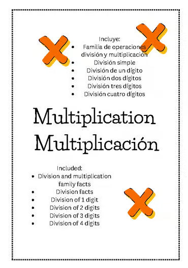 Todo sobre multiplicación- All about Multiplication